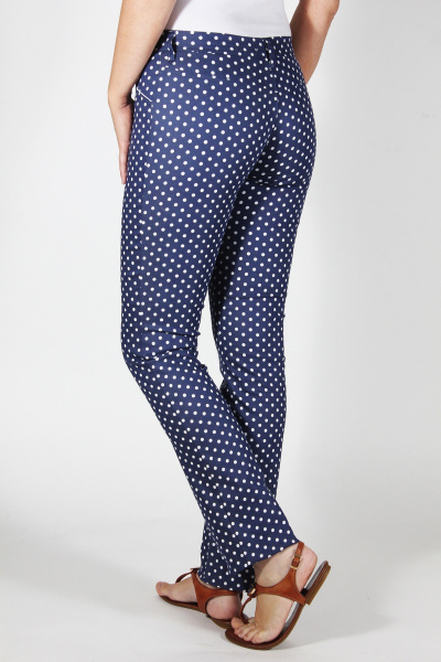 Демисезонные зауженные брюки из джинса со эластаном Mirolia 303 крупн.горох - фото 2