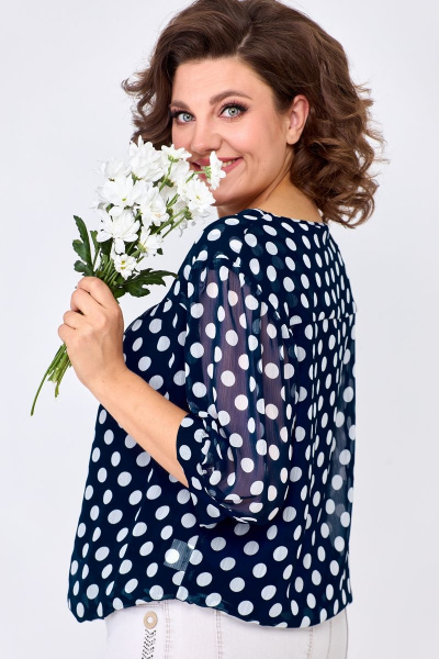 Летний комплект блузы и топа из шифона с воланом Solomeya Lux 924 - фото 2