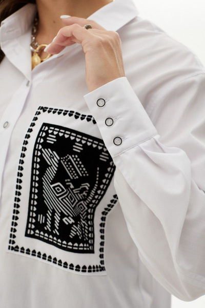 Блуза MALI 623-049 белый - фото 14