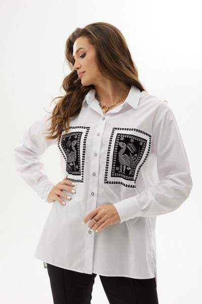 Блуза MALI 623-049 белый - фото 11