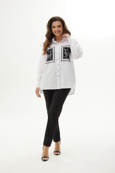 Блуза MALI 623-049 белый - фото 9