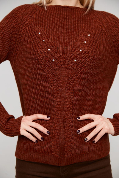 Джемпер Romgil 274ТЗ(164) коричневый - фото 4