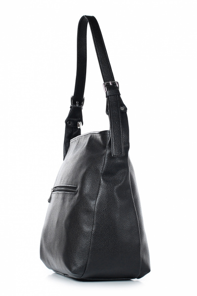 Экокожаная сумка на одно отделение с ручкой-ремнем Galanteya 45722.23с533к45 черный - фото 4