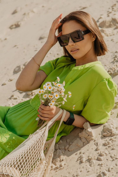 Платье Kaloris 2010 -2 зеленый - фото 9