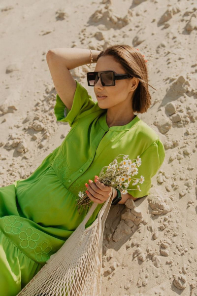 Платье Kaloris 2010 -2 зеленый - фото 4