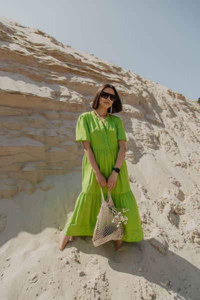 Платье Kaloris 2010 -2 зеленый - фото 3