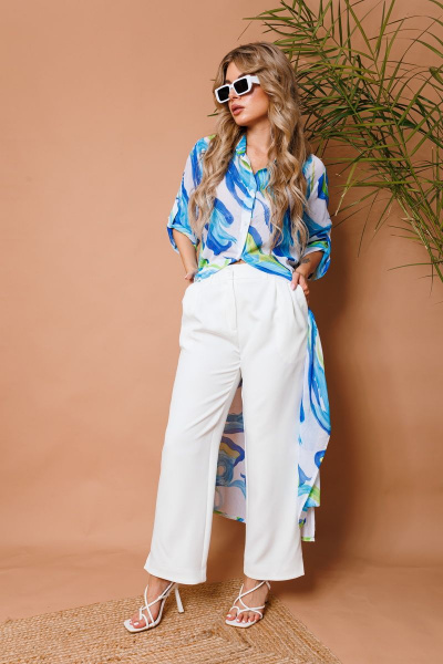 Брюки NikVa 373-1 молоко - фото 4