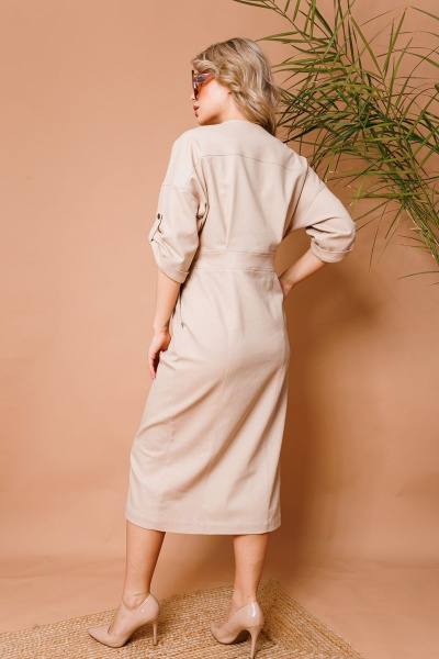 Платье NikVa 362-4 песочный - фото 2