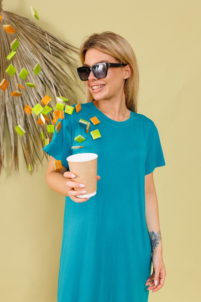 Платье NikVa 364-1 бирюза - фото 4