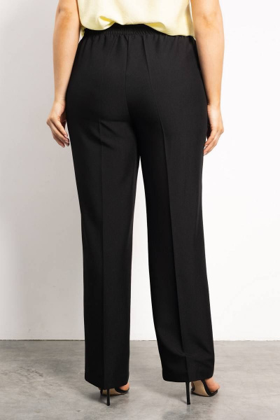 Черные брюки из поливискозы с высокой посадкой для делового стиля Femme & Devur 941 10.3F(164) - фото 5