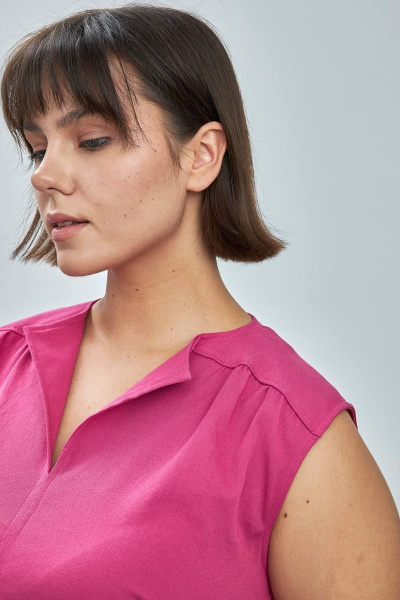 Розовое летнее платье из вискозы для ежедневных образов Femme & Devur 8304 2.43BF(170) - фото 3