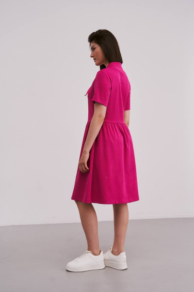Розовое летнее платье из вискозы для ежедневного стиля Femme & Devur 8188 2.43F(170) - фото 4