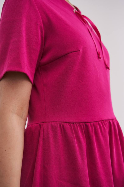 Розовое летнее платье из вискозы для ежедневного стиля Femme & Devur 8188 2.43F(170) - фото 3