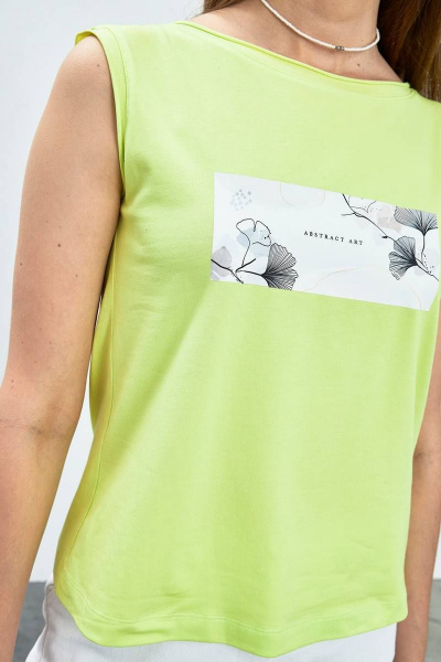 Зеленый женский джемпер без рукавов с вырезом лодочка Femme & Devur 30728 1.46F(170) - фото 3