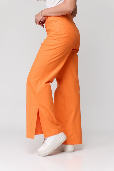 Брюки с разрезами из текстиля и хлопка для каждодневной носки Abbi 2009 манго - фото 9