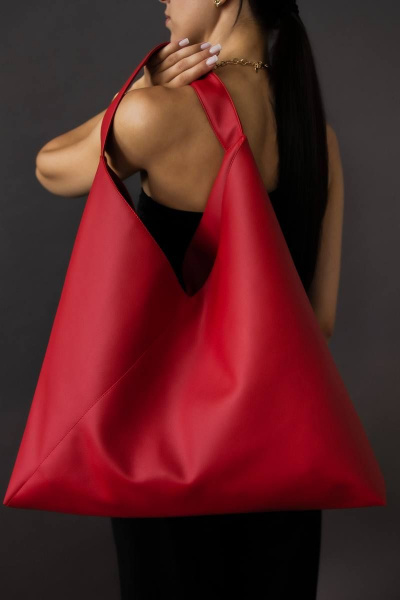 Большой женский шоппер из экокожи для офиса и учебы MT.Style BAG/\2bag red2 - фото 1