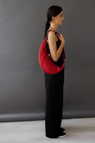 Красный платье трапеция из текстиля с воланами MT.Style Niks RED2 - фото 4