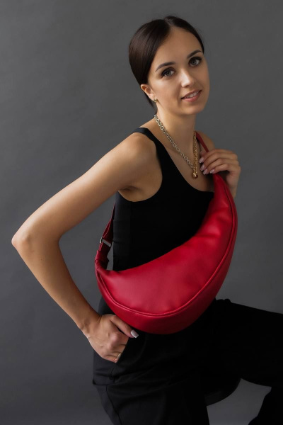 Красный платье трапеция из текстиля с воланами MT.Style Niks RED2 - фото 2