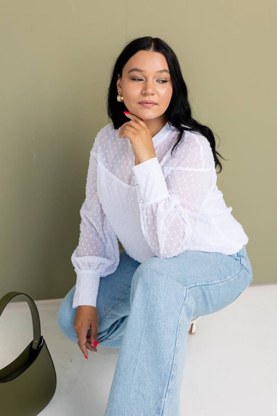 Блуза LindaLux 1-317 белые_бубочки - фото 7