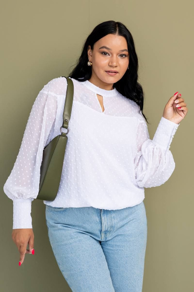 Блуза LindaLux 1-317 белые_бубочки - фото 6