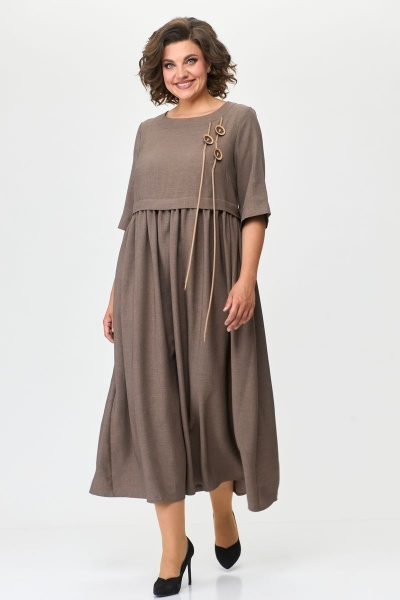Платье Michel chic 2132 капучино - фото 5