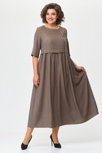 Платье Michel chic 2132 капучино - фото 4