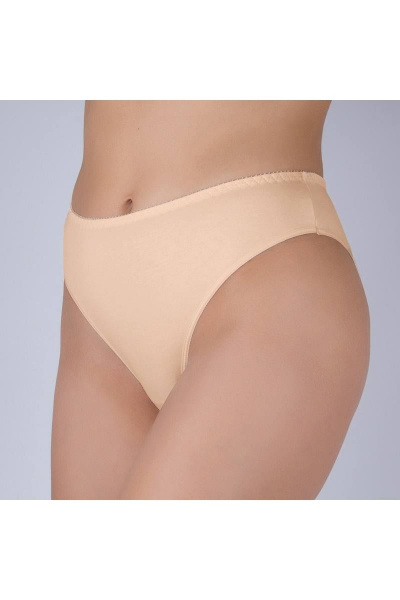Бежевые гладкие трусы из эластичного трикотажа Verally 101-1 жасмин - фото 3