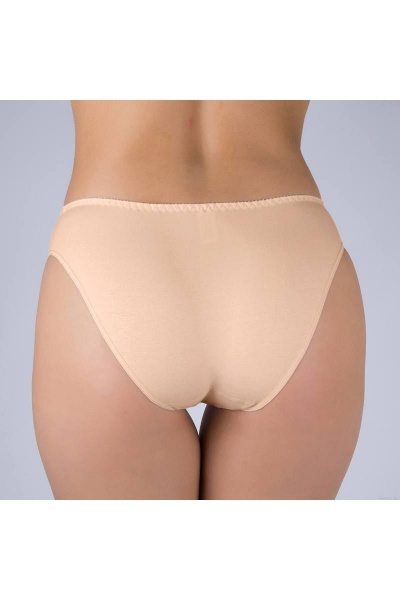 Бежевые гладкие трусы из эластичного трикотажа Verally 101-1 жасмин - фото 2