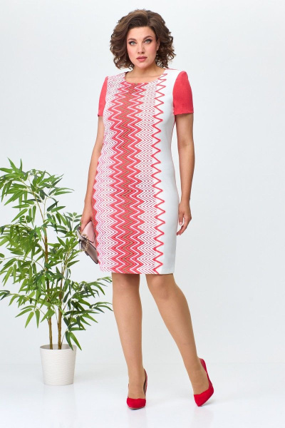 Платье Anastasia 1778 красный+молоко - фото 3