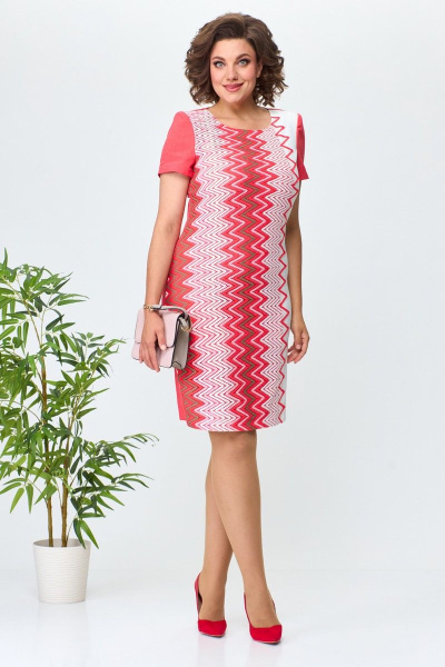 Платье Anastasia 1778 красный+молоко - фото 2