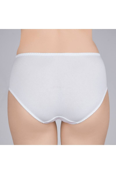 Трусы из трикотажного хлопка с высокой линией талии Verally 109-1 белый - фото 2