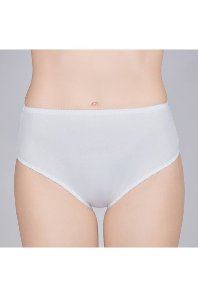 Трусы из трикотажного хлопка с высокой линией талии Verally 109-1 белый - фото 1