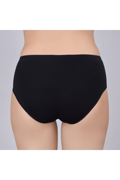 Трусы из трикотажного хлопка с высокой линией талии Verally 109-1 черный - фото 2
