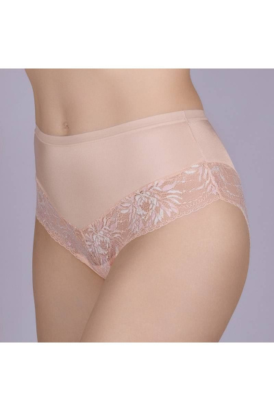 Трусы-слип из эластичного кружева и полотна с высокой посадкой Verally 1165-1 грейс - фото 3