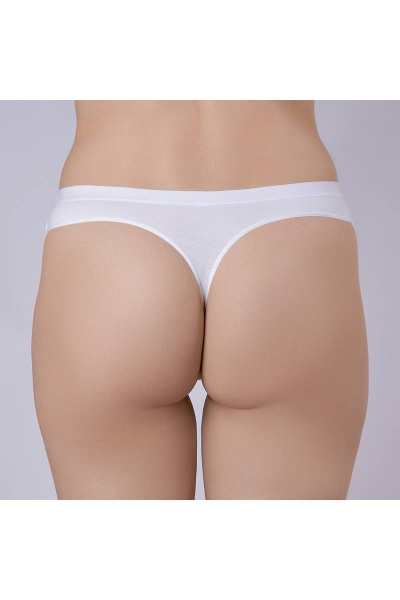 Трусы-стринг из хлопка с эластаном Verally 1194-1 белый - фото 2