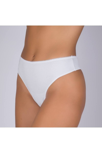 Трусы-стринги из хлопкового трикотажа Verally 126-1 белый - фото 3