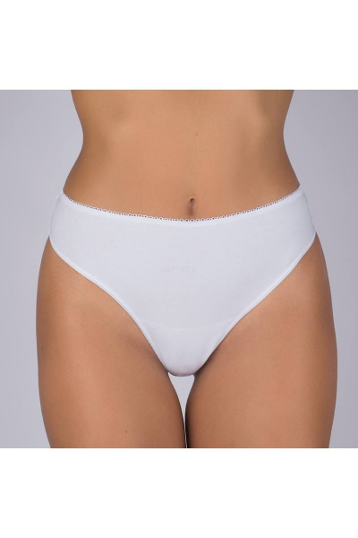 Трусы-стринги из хлопкового трикотажа Verally 126-1 белый - фото 1