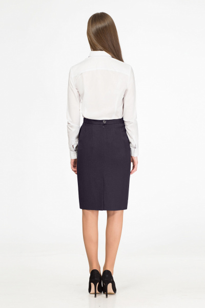 Синяя юбка на талии, классическая с талиевыми вытачками Panda Kids 05050СА-158 Синий - фото 2