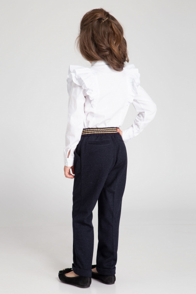 Трикотажные брюки для девочки из вискозного полотна Panda Kids 254760-122 Синий - фото 2