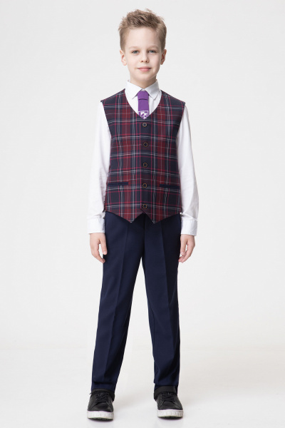 Классические брюки для мальчика из текстиля Panda Kids 322860B-122 Синий - фото 1