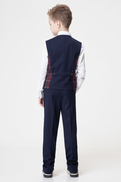 Классические брюки для мальчика из текстиля Panda Kids 322860B-122 Синий - фото 2