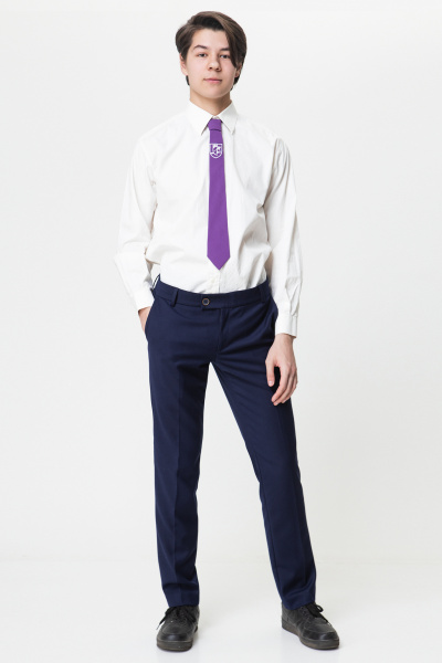 Брюки деловой из текстиля с подкладкой и карманами Panda Kids 322861B-170 Синий - фото 1