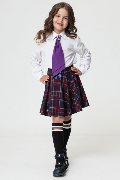 Юбка деловой стиль из текстиля для любого сезона Panda Kids 345053C-146 Синий - фото 1