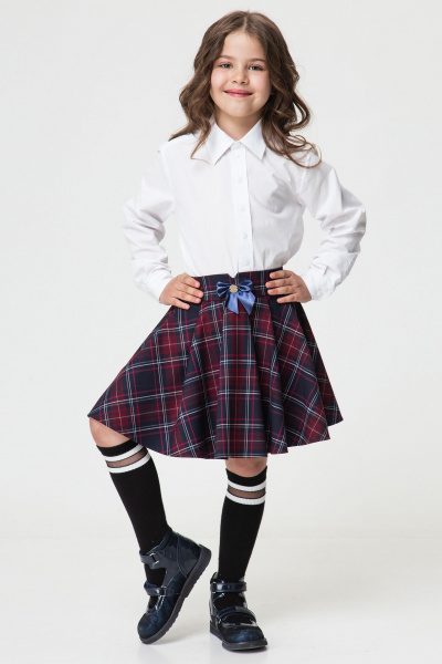 Юбка деловой стиль из текстиля для любого сезона Panda Kids 345053C-146 Синий - фото 2