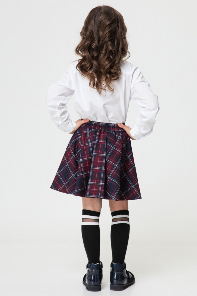 Юбка деловой стиль из текстиля для любого сезона Panda Kids 345053C-146 Синий - фото 3