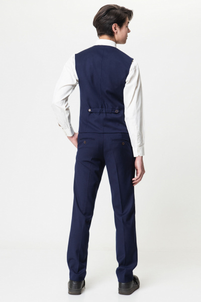 Классический мужской жилет из текстиля, круглый год Panda Kids 35431B-164 Синий - фото 2