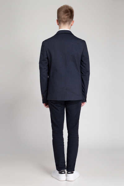 жакет для мальчика из трикотажа в классическом стиле Panda Kids 355531-152 Синий - фото 2