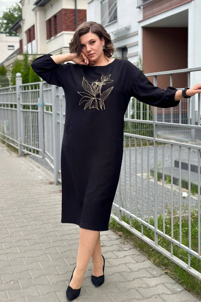 Платье Runella 1585 черный - фото 5