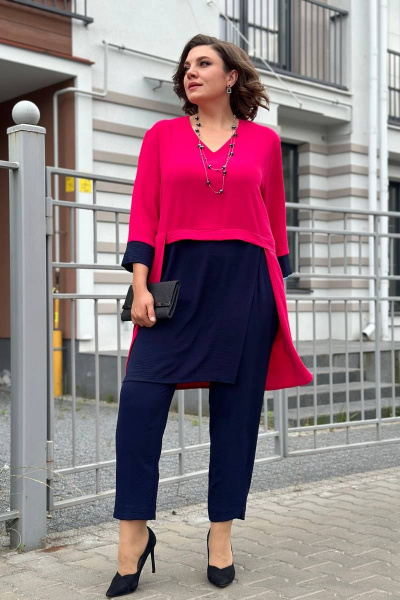 Брюки, туника Runella 1586 фуксия - фото 1