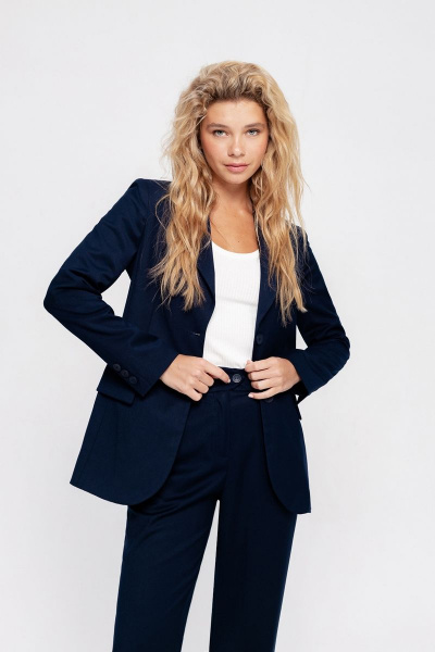 Брюки, жакет PiRS 4533 темно-синий - фото 2